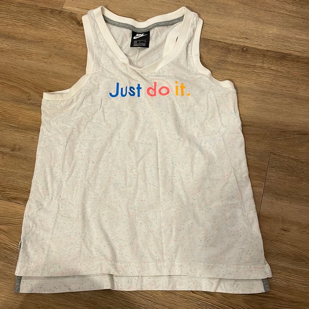 Nike speckled race back tank top Size Medium